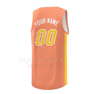 Maillot de basket personnalisé respirant 100 % polyester léger sans manches col en V pour l'été – Tenue d'équipe - Product Image 2