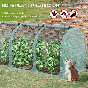 Rete da Giardino 2,7m x 1,2m con 3 Porte con Cerniera, Borsa per il Trasporto, 4 Picchetti per il Fissaggio al Suolo, Facile da Montare per la Protezione delle Piante - Product Image 4