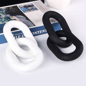 Collier long et épais en résine, maillons grands, style moderne, mélange de couleurs, punk, creux, décoration murale - Product Image 3