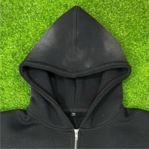 Chaqueta Deportiva de Felpa de Algodón de 330g Personalizada al por Mayor, Sudadera con Capucha Unisex para Otoño con Cremallera y Capucha Lisa, Tejido de Punto Informal - Product Image 3