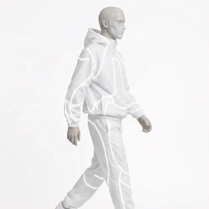 Custom <b>Lightweight</b> <b>Jogger</b> Set Reflective Windbreaker Sweatsuit Nylon Tracksuit Nylon Windbreaker Jacket Sweatpants Set - Product Image 4