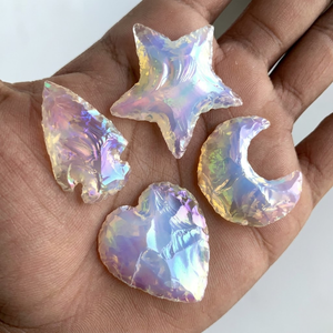 Conjunto de Joyería de Vidrio con Ópalo Sintético Artesanal |   Conjunto de Collar y Aretes de Cristal de Moda |   Regalo Moderno para Mujer, Conjunto Elegante, Regalo Premium - Product Image 3