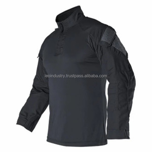 AQTQ เสื้อยืดแขนยาวลายพรางเข้ารูป,เสื้อต่อสู้แบบสวมใส่สบายมีซิป - Product Image 3