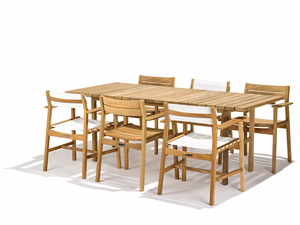 Sillón de Comedor Moderno de Madera de Teca, Silla de Patio para Exteriores de Madera Maciza, Impermeable, Ecológica y Duradera - Product Image 2