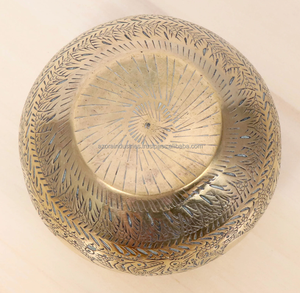 Hand <b>Engraving</b> Detailed Solid Brass Flower <b>Vase</b> Wholesale brass Flower <b>Vase</b> Wedding Decoration Luxury by Azora Industries - Product Image 5