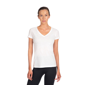 Camisetas de Lona para Mujer, Corte Regular, Colores y Tallas Personalizadas, OEM/ODM, Antiarrugas, Alta Calidad, Cuello en V, Manga Corta - Product Image 5