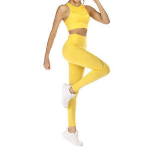 Conjunto de Yoga para Mujer, 2 Piezas, Ropa Deportiva, Cintura Elástica, Diseño Personalizado, Conjuntos de Yoga Reversibles - Product Image 1