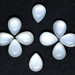 Pierre de lune blanche naturelle en forme de poire, cabochon 5mm 7mm, pierre précieuse en vrac pour la fabrication de bijoux, sertissage clos, bagues, pendentifs, vente en gros - Product Image 5