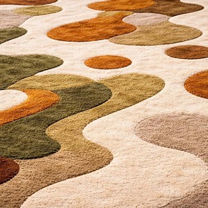 Alfombra abstracta multicolor de forma irregular, suave, hecha a mano, de lujo, para sala de estar, decoración moderna para el hogar, diseño único. - Product Image 2
