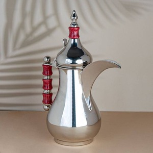 Stainless Steel Oriental Jug With Blue Handle And Lid For Tea Coffee Serving - Product Image 2