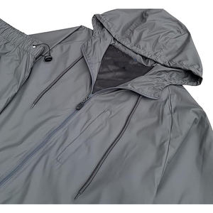Conjunto Deportivo Informal Unisex para Exteriores, con Capucha, Diseño 2 en 1, Chaqueta Cortavientos Personalizable de Nailon, con Cierre de Cordón Lateral - Product Image 2