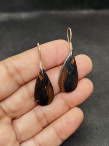 Pendientes de Perlas de Ojo de Tigre Marrón de Piedra Natural Nuevos 2026 para Mujer - Product Image 6