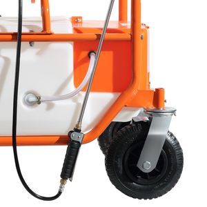 Electric 15 Gallon Lawn <b>Sprayer</b> with 8 Nozzles 2 Wands 0-90 PSI Adjustable Pressure Battery <b>Powered</b> Cart <b>Sprayer</b> with Wheels - Product Image 1