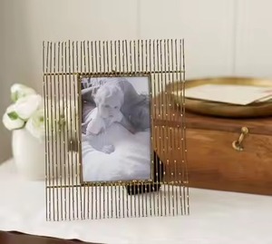 Creative Interior Style Metal Glass <b>Picture</b> <b>Frame</b> Stylish Photo Display Home Accent - Product Image 5