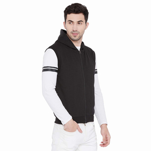 Sweat-shirt à capuche zippé pour homme, couleur unie, coupe oversize, décontracté, en molleton tricoté, pour l'automne - Product Image 1