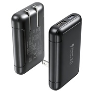 Chargeur mural ultra-fin HNT 30W 18W, 1,6 cm, super fin, USB C PD & QC 3.0, adaptateur secteur double port, prise US pliable pour iPhone