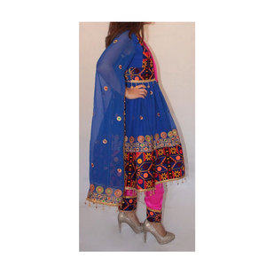Vestido afgano tradicional para mujer, holgado, de manga larga, hecho a mano, ropa étnica cultural para mujer - Product Image 4