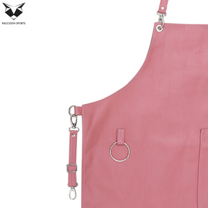 Delantal de Cuero Rosa de Moda al por Mayor para Mujer, Delantal de Camarero de Cuero PU Impermeable, Uniforme de Fiesta, Ropa Sexy para Club - Product Image 6