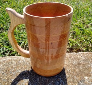 Rustic Handmade Wooden Beer <b>Mug</b> <b>Large</b> Barrel Tankard for Beer Coffee Tea Mead Viking Style Pub Drinkware Gift Vintage style wood - Product Image 1