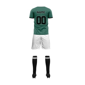 Conjunto de Camiseta de Fútbol Verde y Blanca Sublimada de Manga Corta para Hombre, Ropa Deportiva para Todas las Temporadas, Absorbe la Humedad, Corte Regular - Product Image 4