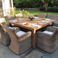 Meubles d'extérieur Chaises et table de jardin en teck et rotin