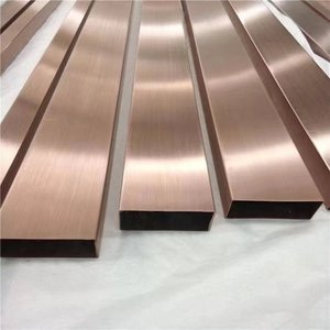 Tuyau ovale plat en acier inoxydable noir titane 201, diverses tailles croisées, pour décoration intérieure, anti-traces de doigts, tuyau coloré - Product Image 2