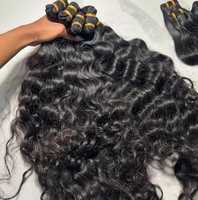 Extensions de cheveux humains Remy Weave 26 pouces, double trame machine, cheveux bouclés en vrac, perruque Deep Wave