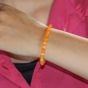 Pulsera redonda de ópalo con cuentas hecha a mano, pulsera de plata de ley con cuentas lisas hechas a mano, exportación a precio de mayorista. - Product Image 4