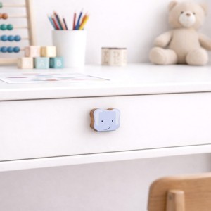 Wholesale Contemporary Acacia Wood Durable Kids Drawer <b>Knobs</b> Cabinet <b>Dresser</b> Pulls Blue Elephant Shape Cupboard <b>Knobs</b> - Product Image 5