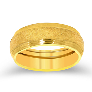 Bague large texturée élégante finition or pour homme – Bague en or pour homme au style affirmé et charmant - Product Image 1