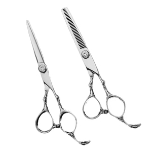 กรรไกรซอยผมระดับมืออาชีพ สแตนเลส VG10 คมกริบ สำหรับคนถนัดขวา ชุดอุปกรณ์ตัดแต่งทรงผมสำหรับร้านเสริมสวย - Product Image 1