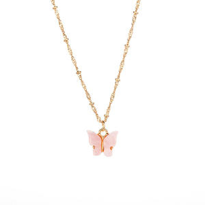 Nouveau Collier Papillon en Alliage Doré pour Femme, Chaîne Classique pour Clavicule, Pendentif Tendance, Cadeau d'Anniversaire - Product Image 3