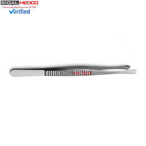 Pinzas para Tejidos de 8 Pulgadas con Puntas Redondas Dentadas, Instrumento Quirúrgico Veterinario de Acero Inoxidable Alemán, Reutilizables, de Precisión - Product Image 3