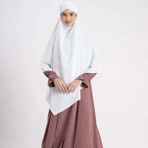 Hiyab de Poliéster, Abaya, Khimar, Transpirable, de Una Sola Capa, Ropa Islámica Larga para Oración, para Mujer, Colecciones Sanash, Corte Holgado, Venta al Por Mayor - Product Image 3