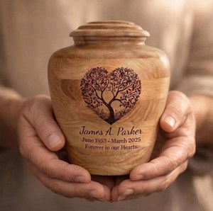 โกศไม้รักษ์โลกแบบสั่งทำพิเศษ พร้อมลายสลักเพื่อเป็นที่ระลึกสำหรับทารกและสัตว์เลี้ยง  ตกแต่งด้วยไม้โรสวูด - Product Image 3