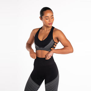 Soutien-gorge d'entraînement personnalisé, uni, respirant, sans armatures, en dentelle, en Spandex/Nylon, avec bonnets, idéal pour l'été et la gym, vente en gros OEM, le plus vendu - Product Image 1