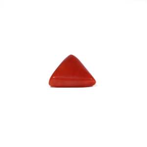 Handcrafted Synthetic Red Coral Oval Cabochon 6.85 Carat Loose Gemstone for Fine Jewelry - Product Image 3