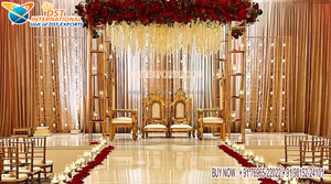 Décoration Exclusive d'événements avec supports en métal, magnifique arche en métal, scène de réception de mariage, scène de mariage, supports en métal - Product Image 6