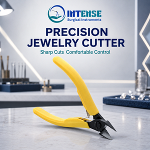 Pince coupante professionnelle de précision pour bijoux avec poignée ergonomique jaune - Product Image 3
