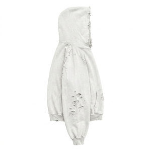 Hoodie tendance personnalisé avec logo imprimé, effet vieilli, décontracté, 100% tissu, délavé au soleil, effet délavé à l'acide, coupe oversize, unisexe - Product Image 2