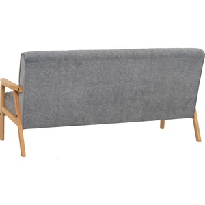 3-Seater Pet-Friendly Sofa Natural <b>Oak</b> Finish Malaysian <b>Oak</b> Solid Wood <b>Frame</b> Scratch-Resistant Fabric Couch for Families - Product Image 4