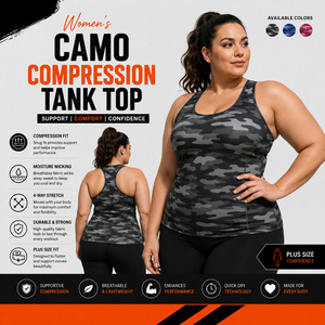 Custom OEM Women Camo Compression Tank Top Racerback Sports <b>Singlet</b> Top Ladies Quick Dry Training Vest Yoga Sleeveless Top Women - Product Image 1