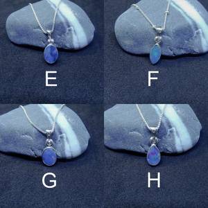 Collar de ópalo australiano auténtico, colgante de ópalo en plata de ley, joyería elegante, regalo de piedra de nacimiento de octubre para ella - Product Image 3