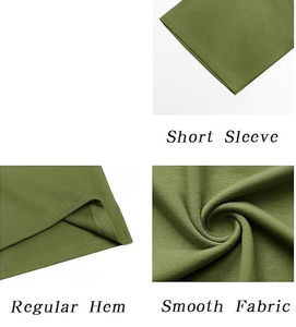 T-shirt ample et épais à col rond et épaules tombantes, couleur unie, pour homme, idéal pour l'été, coupe décontractée - Product Image 5