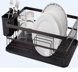 OEM/ODM Vietnam Black Coated <b>Dish</b> Drying <b>Rack</b> Kitchen Countertop Storage Organizer Shelf Stand - Product Image 2