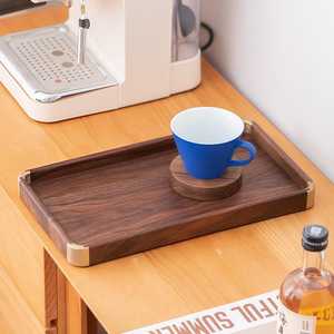 Wholesale Custom Modern Rectangle Walnut Wood Serving Tray Dishwasher Safe Polished Finish Handles <b>Large</b> & Small Sizes - Product Image 3