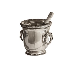 Seau à champagne en aluminium moulé, finition argentée, avec poignée, pour bar et fêtes, refroidisseur de bière - Product Image 2