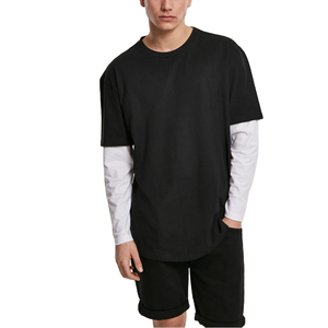 เสื้อยืดแขนสั้นขายส่ง สกรีนโลโก้ได้ ผ้าฝ้ายสองชั้น ทรงโอเวอร์ไซส์ กันยับ 220gsm เป็นมิตรกับสิ่งแวดล้อม แห้งเร็ว สวมใส่สบาย - Product Image 1