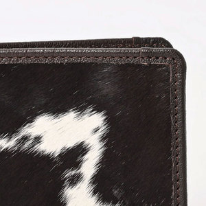 Portefeuille en cuir de vachette véritable fait main de qualité supérieure pour homme, portefeuille fin à rabat en cuir à poils, portefeuille durable en cuir - Product Image 6