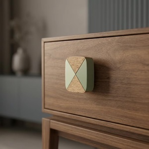 Tirador de Cajón de Madera Geométrico, Diseño Moderno y Minimalista para Muebles de Dormitorio, Sala de Estar y Baño - Product Image 1